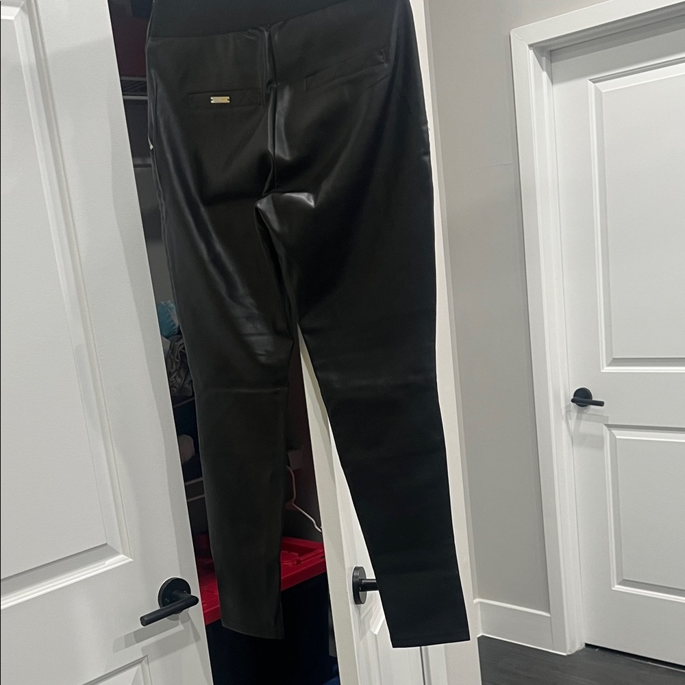 Black Quilted Pants with Zipper Details - Picture 5 of 7